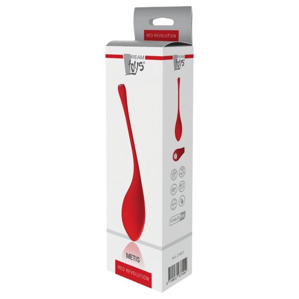 Red Revolution Metis - ovo vibratório recarregável à prova d'água vermelho
