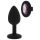 All time Favorites - plug anal com pedra roxa - silicone preto