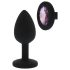 All time Favorites - plug anal com pedra roxa - silicone preto