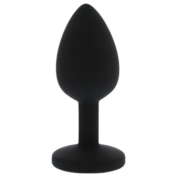 All time Favorites - plug anal com pedra roxa - silicone preto