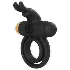   Elite Joel - anel peniano e testicular vibratório recarregável - silicone preto