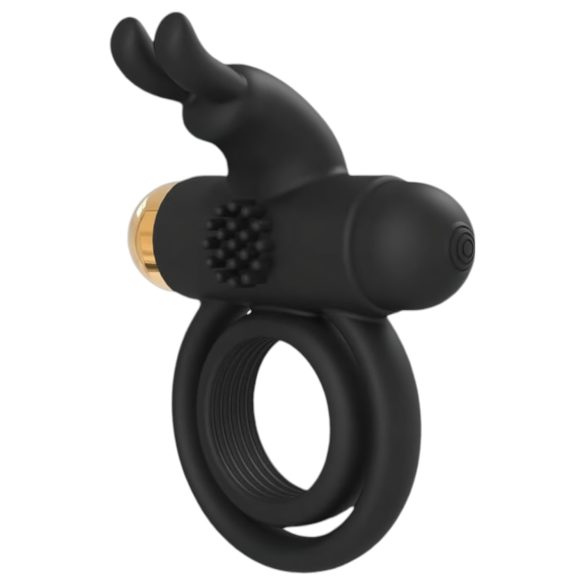 Elite Joel - anel peniano e testicular vibratório recarregável - silicone preto