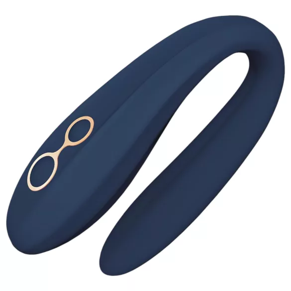 Goddess Ares - vibrador duplo flexível para casal - silicone azul