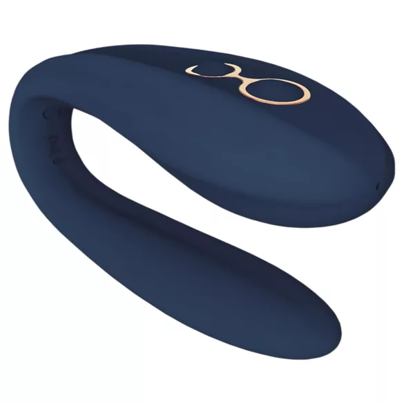 Goddess Ares - vibrador duplo flexível para casal - silicone azul