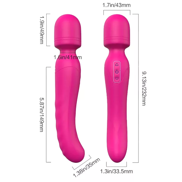 Vibes of Love - vibrador varinha recarregável aquecedor massajador silicone rosa