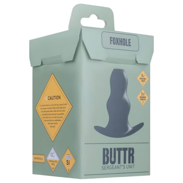 BUTTR Foxhole - plug anal oco - expandidor - silicone preto