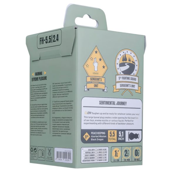 BUTTR Foxhole - plug anal oco - expandidor - silicone preto