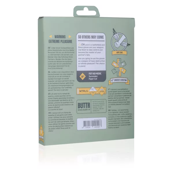 BUTTR - luva fisting latex - preta