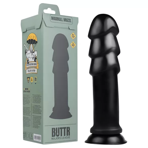 BUTTR Madbull Muzzl - dildo com ventosa - preto