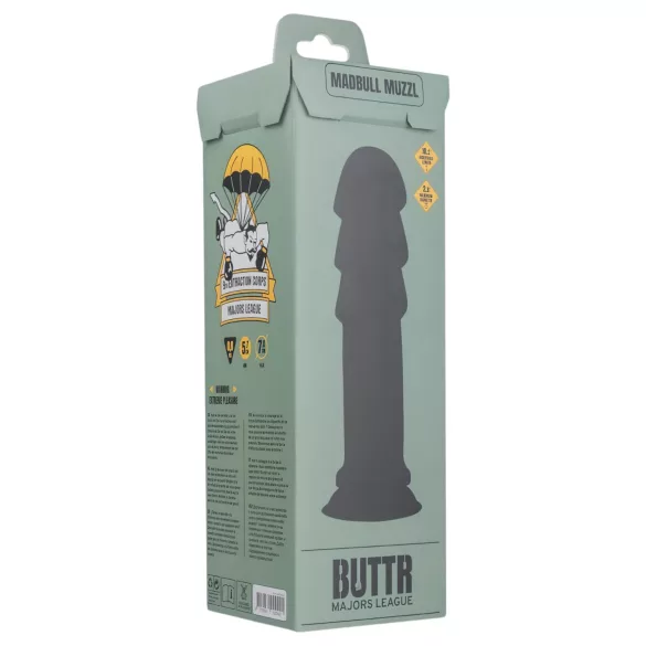 BUTTR Madbull Muzzl - dildo com ventosa - preto