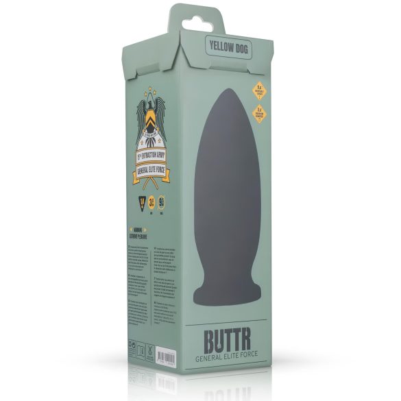 BUTTR Yellow Dog - dildo preto com ventosa