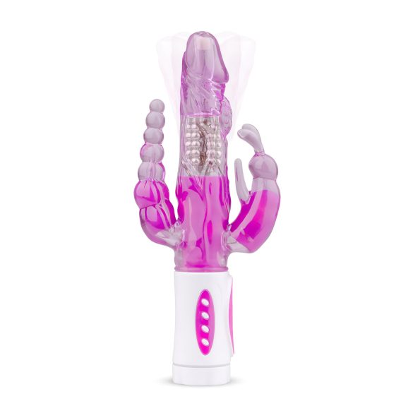 Easytoys Raving Rabbit - vibrador de 3 pontas (rosa)