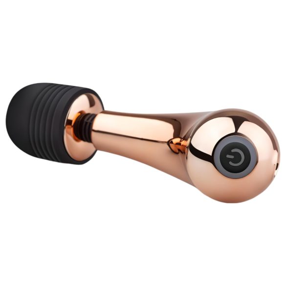 Rosy Gold - vibrador varinha mini curva - recarregável rosegold