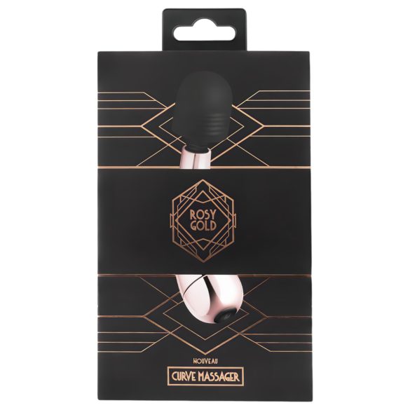 Rosy Gold - vibrador varinha mini curva - recarregável rosegold