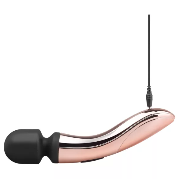 Rosy Gold - vibrador varinha recarregável curva - rosa dourado
