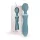 Bloom Orchid Wand - vibrador massageador recarregável - silicone turquesa