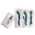 Bloom Orchid Wand - vibrador massageador recarregável - silicone turquesa