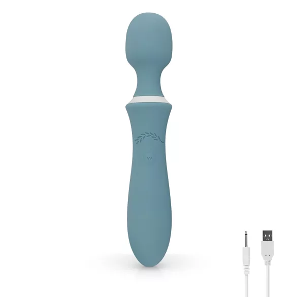 Bloom Orchid Wand - vibrador massageador recarregável - silicone turquesa