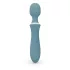 Bloom Orchid Wand - vibrador massageador recarregável - silicone turquesa