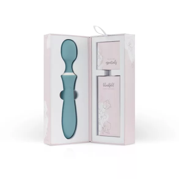 Bloom Orchid Wand - vibrador massageador recarregável - silicone turquesa