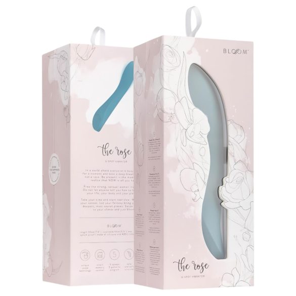 Bloom Rose - vibrador ponto G recarregável silicone turquesa
