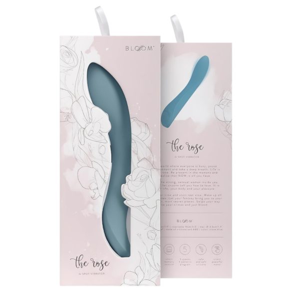 Bloom Rose - vibrador ponto G recarregável silicone turquesa