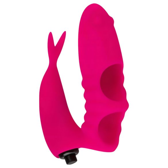 Easytoys Finger - vibrador de dedo 2 em 1 - silicone rosa