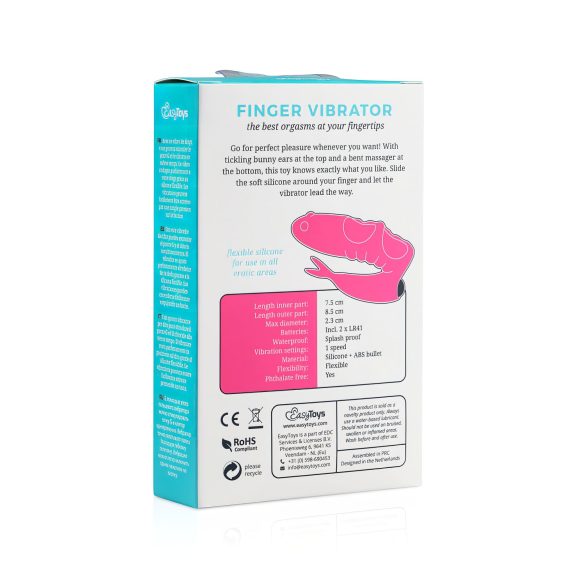 Easytoys Finger - vibrador de dedo 2 em 1 - silicone preto