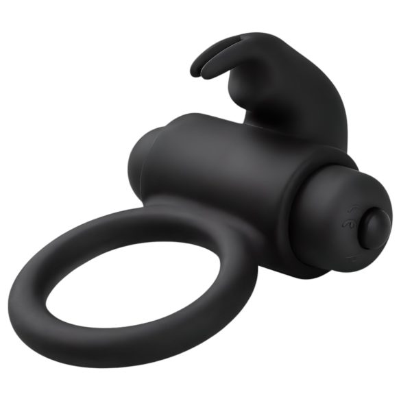 EasyToys Bunny - anel peniano vibratório - silicone preto