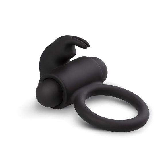 EasyToys Bunny - anel peniano vibratório - silicone preto