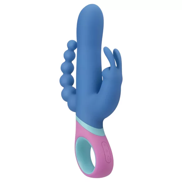PMV20 Vice Double - vibrador rotativo triplo - silicone azul