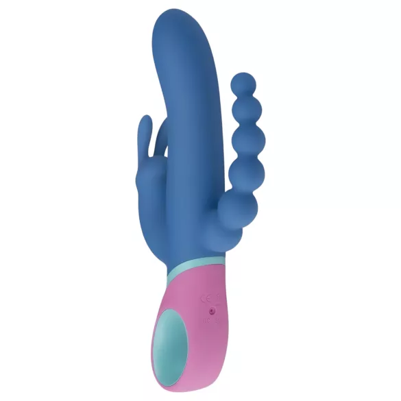 PMV20 Vice Double - vibrador rotativo triplo - silicone azul