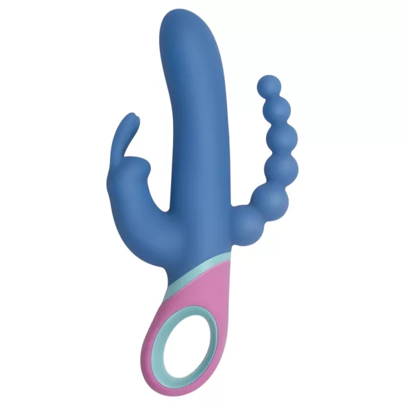 PMV20 Vice Double - vibrador rotativo triplo - silicone azul