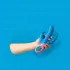 PMV20 Vice Double - vibrador rotativo triplo - silicone azul