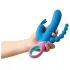 PMV20 Vice Double - vibrador rotativo triplo - silicone azul