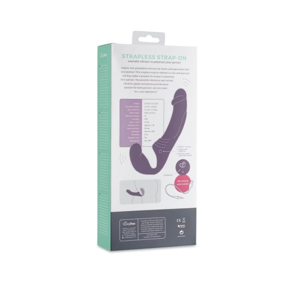 Easytoys - vibrador strapless recarregável sem cinta - silicone roxo