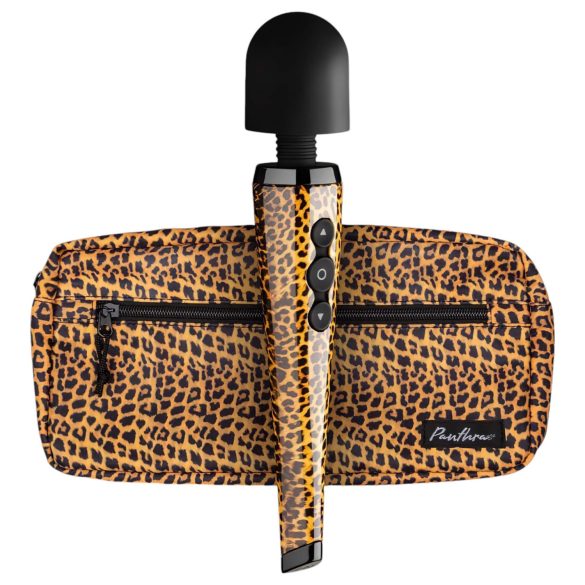 Panthra Shaka Wand - vibrador massageador recarregável - leopardo preto