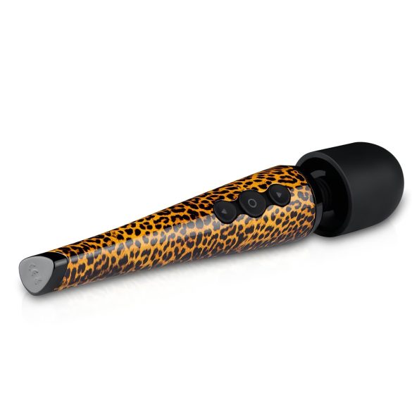Panthra Shaka Wand - vibrador massageador recarregável - leopardo preto