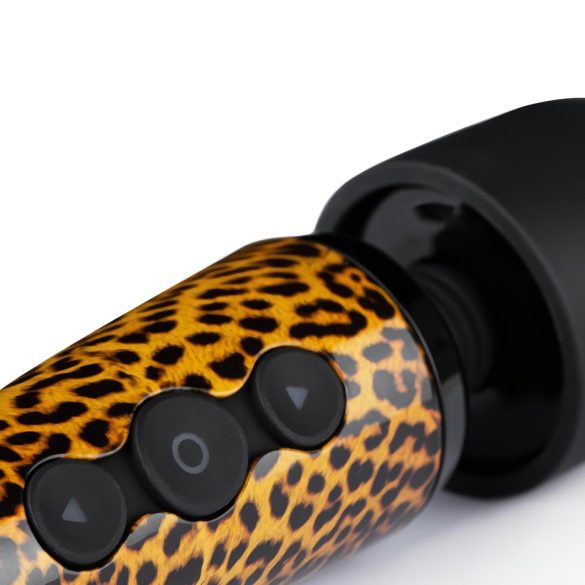 Panthra Shaka Wand - vibrador massageador recarregável - leopardo preto
