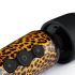 Panthra Shaka Wand - vibrador massageador recarregável - leopardo preto
