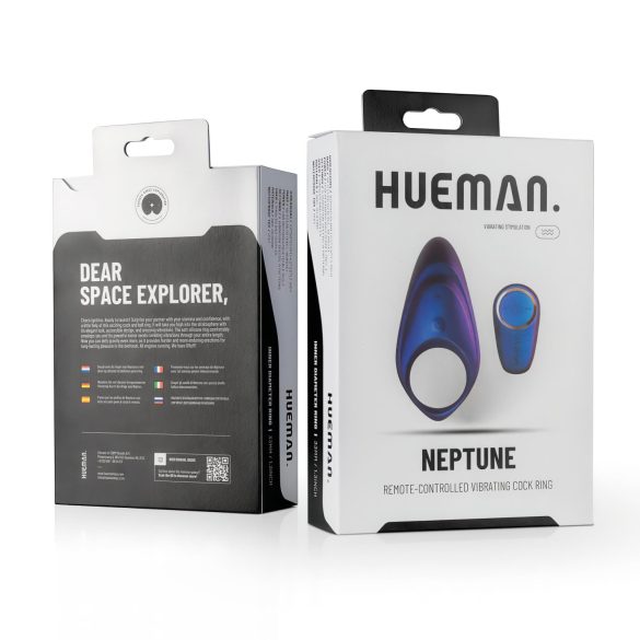Hueman Neptune - anel peniano vibratório à prova d'água - roxo