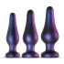 Hueman Comets - plug anal silicone - kit 3 peças - roxo