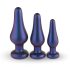 Hueman Comets - plug anal silicone - kit 3 peças - roxo