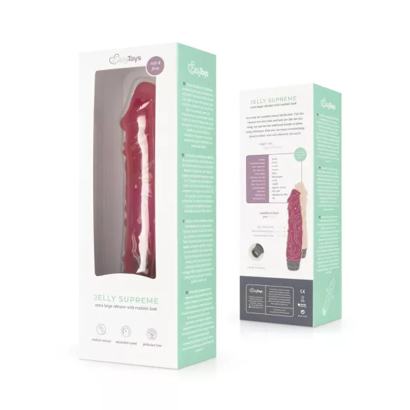 Easytoys Jelly Supreme - vibrador realístico - silicone - rosa