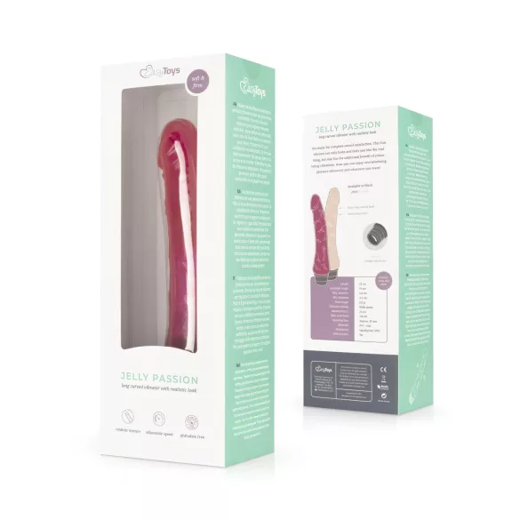Easytoys Jelly Passion - vibrador realístico - silicone rosa
