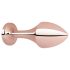 Rosy Gold - plug anal com pedra preta - metal rosegold