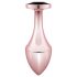 Rosy Gold - plug anal com pedra preta - metal rosegold