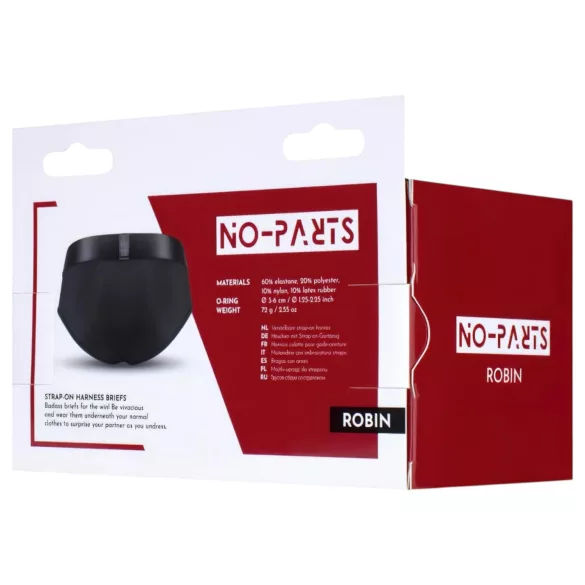 No-Parts Robin - calcinha com cinta peniana - preta - M