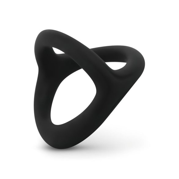 Easytoys Desire Ring - anel peniano e escrotal flexível - silicone preto