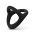 Easytoys Desire Ring - anel peniano e escrotal flexível - silicone preto